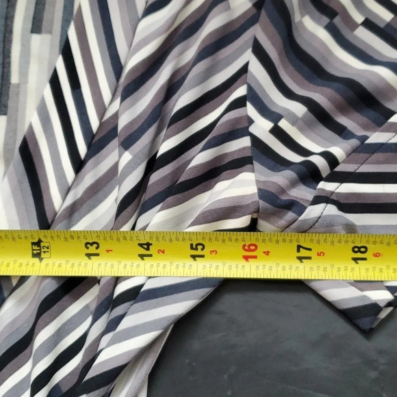 BCBGMaxazria Womens Faux Wrap Stretch Top with Tie Waist - Picture 7 of 11